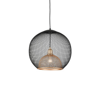 Gibraltar 18-in Black/Gold 1 Light Socket Pendant (461|494418-BK/GD)
