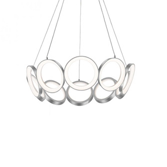 Oros 29-in Antique Silver LED Chandeliers (461|CH94829-AS)