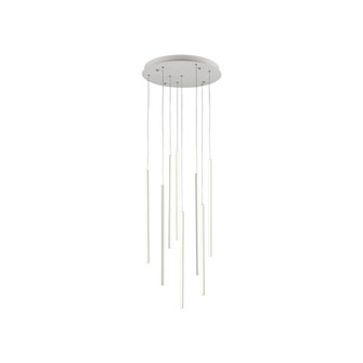 Chute 8 Head White Dimmable LED Multi Pendant (461|MP14919-WH)