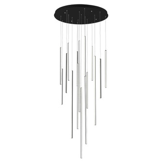 Chute 16 Head Black LED Multi Pendant (461|MP14932-BK)