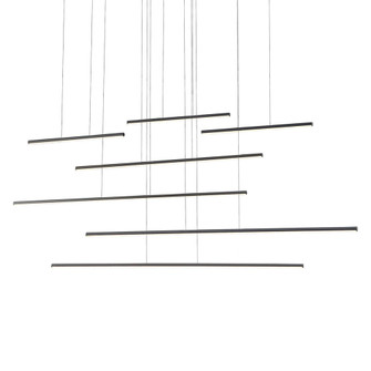 Chute Motion 70-in Black LED Multi Pendant (461|MP14970-BK)