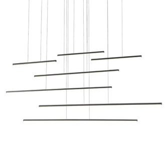 Chute Motion 70-in Black LED Multi Pendant (461|MP14970-BK)