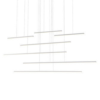 Chute Motion 70-in White LED Multi Pendant (461|MP14970-WH)
