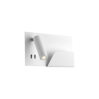 Dorchester 11-in White LED Wall Sconce (Light on Left) (461|WS16811L-WH)