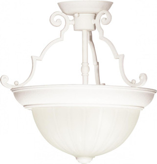2 Light - 13'' - Semi-Flush - Frosted Melon Glass (81|SF76/435)