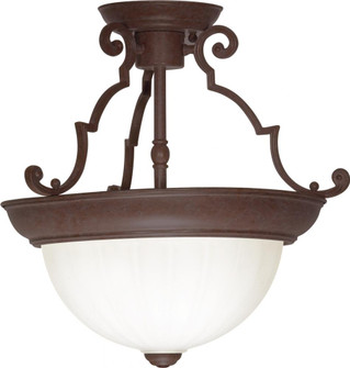 2 Light - 13'' - Semi-Flush Dome - Frosted Melon Glass (81|SF76/436)