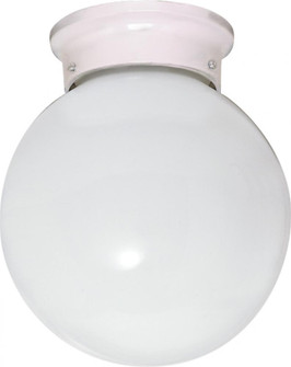 1 Light - 8'' Flush White Glass - White Finish (81|SF77/948)