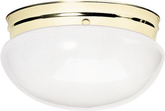 2 Light - 12'' Flush with White Glass - Polished Brass Finish (81|SF77/986)
