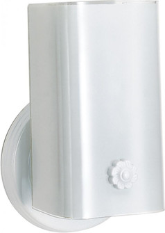 1 Light - 7'' Vanity with White ''U'' Channel Glass with Switch - White Finish (81|SF77/989)