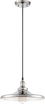 Vintage - 1 Light Pendant with Metal Shade - Polished Nickel Finish (81|60/5406)