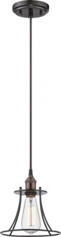 Vintage - 1 Light Caged Pendant - Rustic Bronze Finish (81|60/5511)