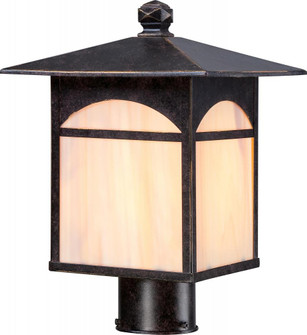 Canyon - 1 Light - Post Lantern with Honey Stained Glass - Umber Bronze Finish Finish (81|60/5655)