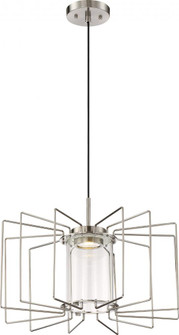 Wired - LED Pendant with Clear Glass - Brushed Nickel Finish (81|62/1351)