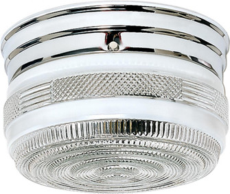 2 Light - 8'' Flush with White and Crystal Accent Glass - Polished Chrome Finish (81|SF77/101)