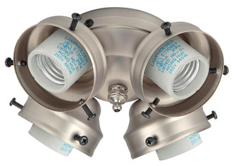 4 Light Medium Base Fitter in Brushed Satin Nickel (20|F405-BN-LED)