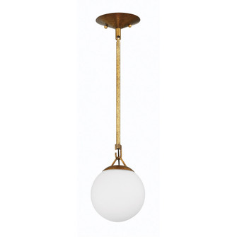 Orion 1 Light Mini Pendant in Patina Aged Brass (20|50791-PAB)