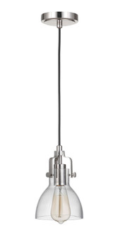 State House 1 Light Clear Dome Mini Pendant in Polished Nickel (20|P831PLN1-C)