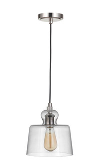 State House 1 Light Clear Glass Mini Pendant in Polished Nickel (20|P834PLN1-C)