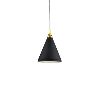 Dorothy 10-in Black With Gold Detail 1 Light Pendant (461|492710-BK/GD)