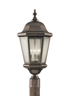 Martinsville traditional 3-light outdoor exterior post lantern in corinthian bronze finish with clea (38|OL5907CB)