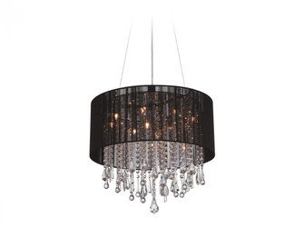Beverly Dr. Collection Round Black Silk String Shade and Crystal Dual Mount (4450|HF1500-BLK)
