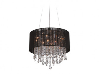 Beverly Dr. Round Black Silk String Shade And Crystal Dual Sconce (4450|HF1500-BLK)