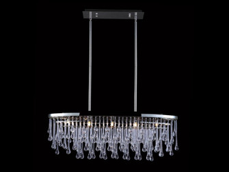 Hollywood Blvd. Collection Polished Nickel and Tear Drop Crystal Oval Hanging Fixture (4450|HF1806-PN)