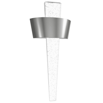 The Original Glacier 24''H Curved Frame LED Wall Sconce in Polished Nickel/Bubbled (4450|HF3007-PN)