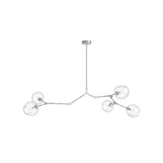 Fairfax 66''W 5-Light Chandelier in Matte Chrome/Clear Glass (4450|HF8085-CH)