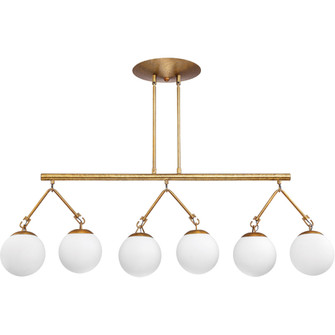 Orion 6 Light Island in Patina Aged Brass (20|50776-PAB)