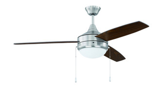 Phaze 3 52'' 3-Blade Ceiling Fan in Brushed Polished Nickel w/ Walnut/Dark Oak Blades; Integrated (20|PHA52BNK3)
