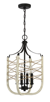 Cavendish 4 Light Foyer in Cottage White/Espresso (20|52334-CWESP)