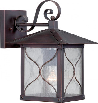 Vega; 1 Light; 9 in.; Outdoor Wall Fixture with Clear Seed Glass; Classic Bronze Finish (81|60/5612)