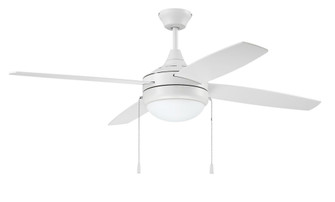 Phaze 4 52'' 4-Blade Ceiling Fan in White w/ White Blades; Integrated Light Kit (20|PHA52W4)
