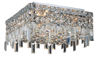 Maxime 4 light Chrome Flush Mount Clear Royal Cut Crystal (758|V2033F12C/RC)