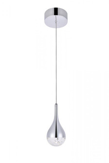 Amherst Collection LED 1-light pendant 5 in x 9in chrome finish (758|3801D4C)