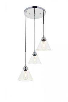 Histoire 3 light chrome Pendant (758|LD4017D18C)