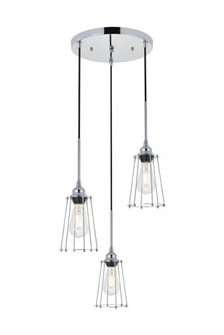 Auspice 3 light chrome Pendant (758|LD4047D16C)