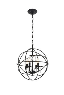 Wallace 4 Light Matte Black Pendant (758|LD5055D16MB)