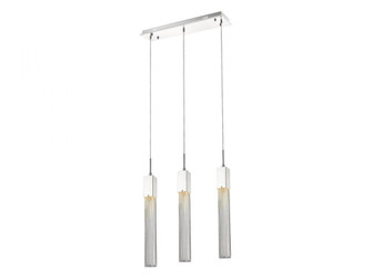 Boa  37'' Multi Pendant in Polished Chrome with Studded Glass (4450|HF1900-3-BOA-CH)