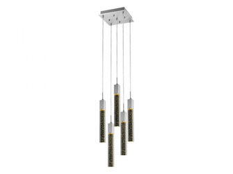 The Original Glacier Collection 5 Light Multi Pendant in Polished Chrome with Bubbled Crystal (4450|HF1900-5-GL-CH)