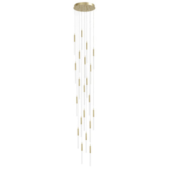 Main Street 21-Light 22''W Chandelier in Brushed Brass/Frost (4450|HF2021-FR-BB)