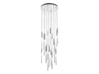 Main Street  21 Light Frosted Glass Multi Pendant in Polished Nickel (4450|HF2021-FR-PN)