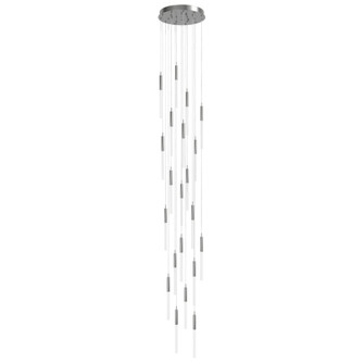 Main Street 21-Light 22''W Chandelier in Polished Nickel/ Frost (4450|HF2021-FR-PN)