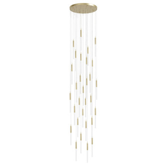 Main Street 31-Light 30''W Chandelier in Brushed Brass/Frost (4450|HF2031-FR-BB)