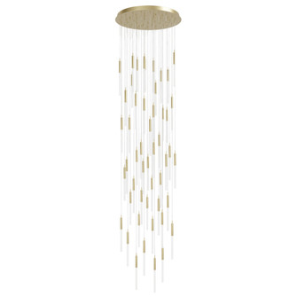 Main Street 51-Light 37''W LED Chandelier in Brushed Brass/Frost (4450|HF2051-FR-BB)