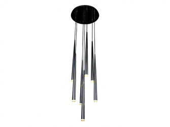 Highland 4-Light 17''W Chandelier in Black (4450|HF2107-BLK)
