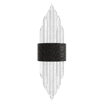 The Original Aspen 22''H Bubbled Crystal Rods LED Wall Sconce in Hammered Dark Bronze (4450|HF3017-HDBZ)