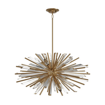 Palisades 39''W Sputnik Chandelier in Aged Brass (4450|HF8203-AB)