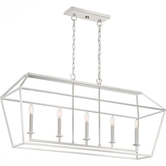 Aviary 5-Light Polished Nickel Linear Chandelier (26|AVY542PK)